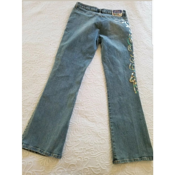 Vintage denim jeans boot cut embellished fun sz 9 - Picture 5 of 6